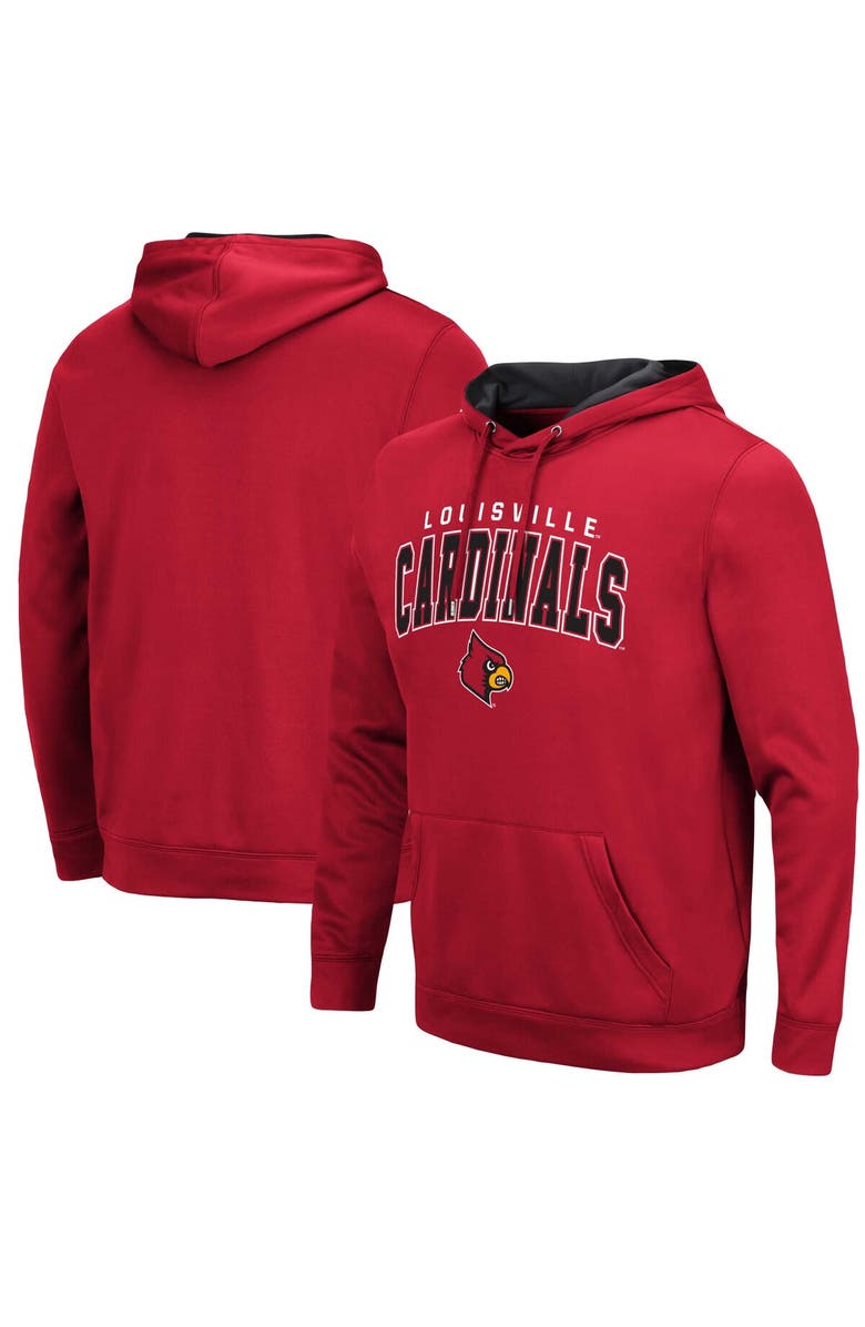 COLOSSEUM Men's Colosseum Red Louisville Cardinals Resistance Pullover Hoodie, Alternate, color, 