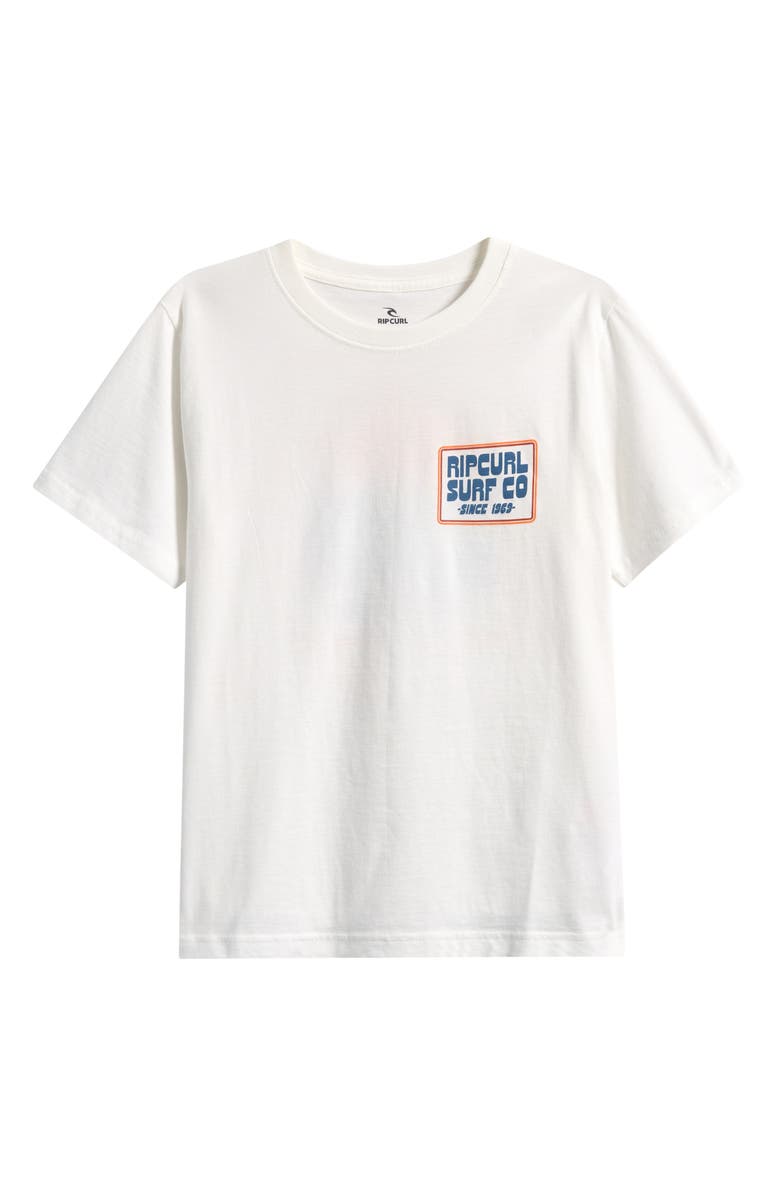 Rip Curl Kids' Pacific Rinse Sunrise Graphic T-Shirt, Main, color, Bone