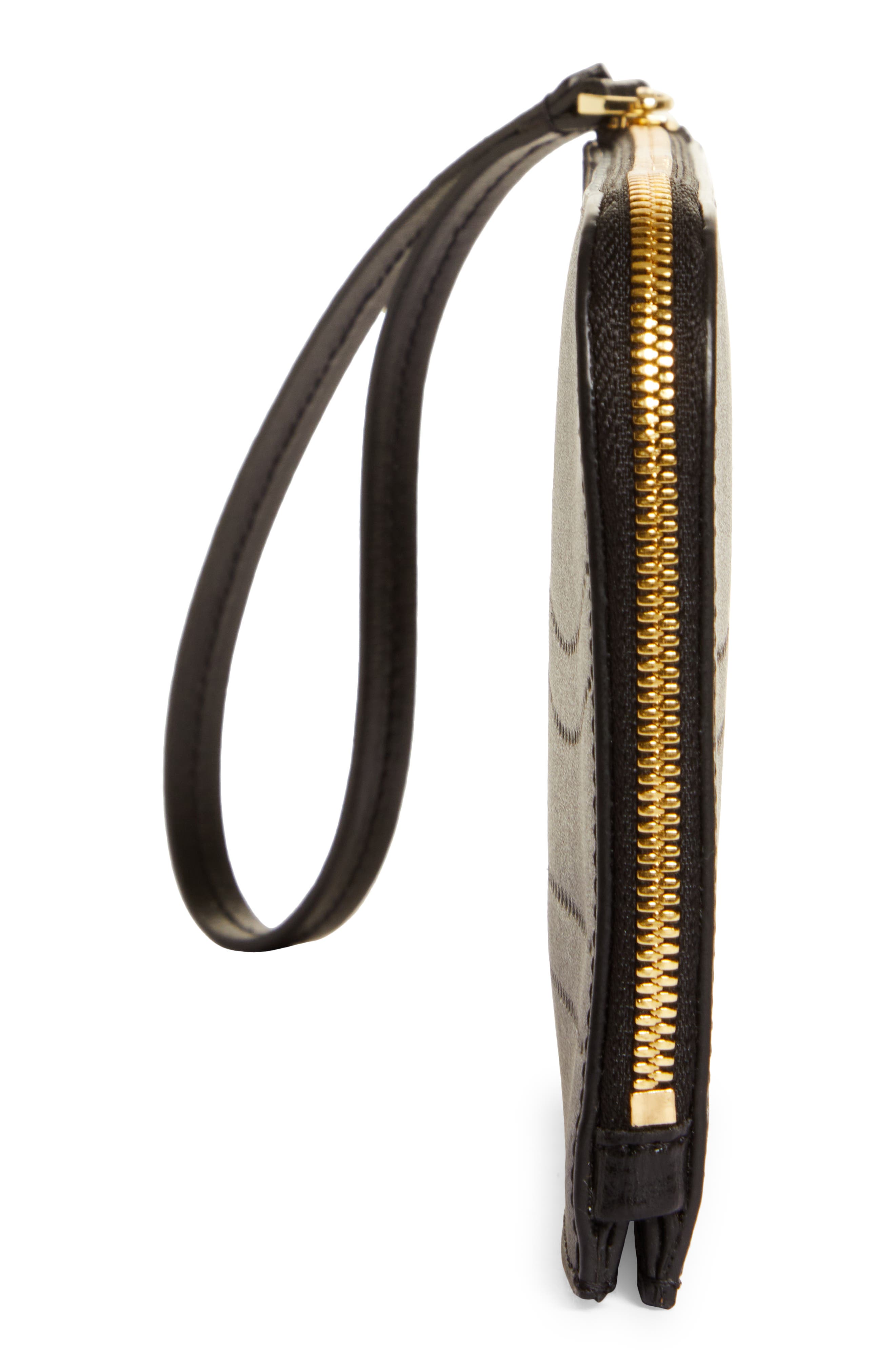 TOTEME Monogram Leather Wristlet, Alternate, color, 