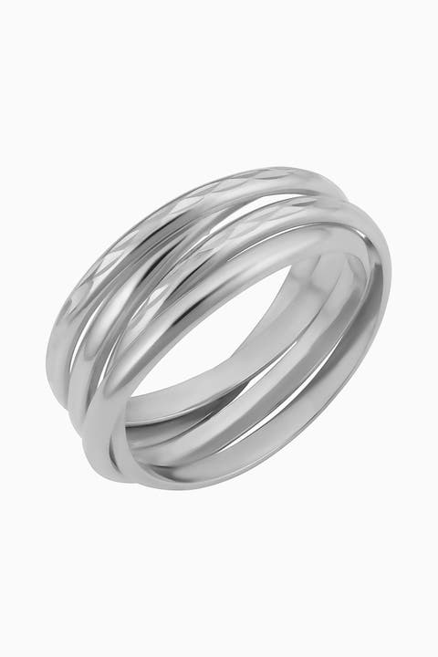 14K White Gold Echelon Ring