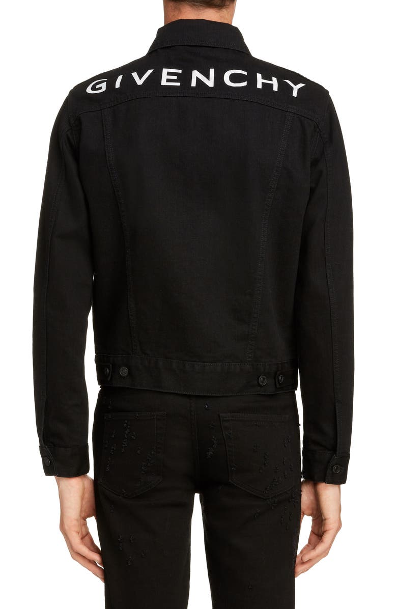 Givenchy Logo Denim Jacket, Alternate, color, 