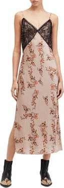 AllSaints Immy Oto Floral Print Slipdress