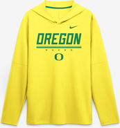 Nike Men's Nike Yellow Oregon Ducks 2026 Sideline Lightweight Long Sleeve Hooded Dri-FIT Top
