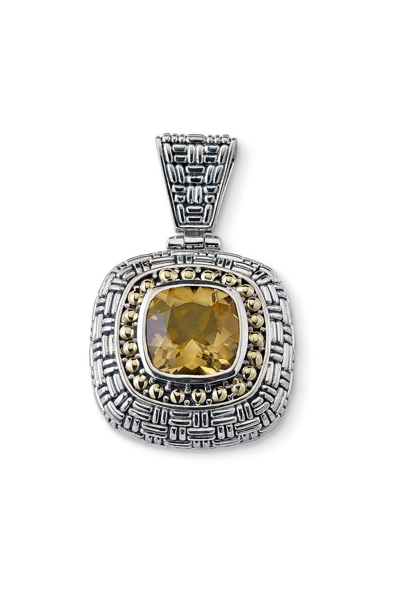 Citrine Cushion Pendant, Main, color, YELLOW