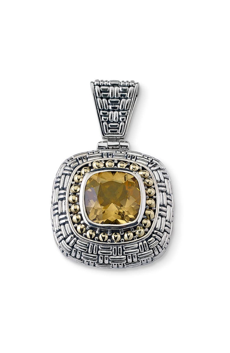 SAMUEL B. Citrine Cushion Pendant, Main, color, Yellow