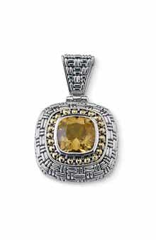SAMUEL B. Citrine Cushion Pendant