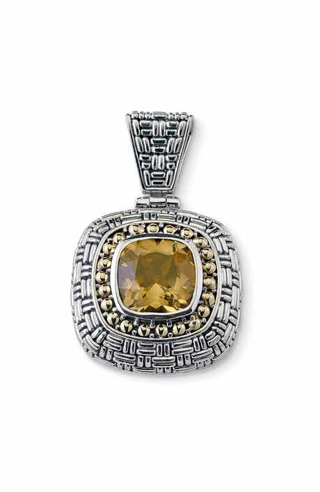 SAMUEL B. Citrine Cushion Pendant