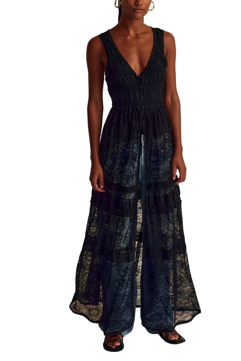 Sweet Saloon Maxi Bodysuit, Main, color, BLACK