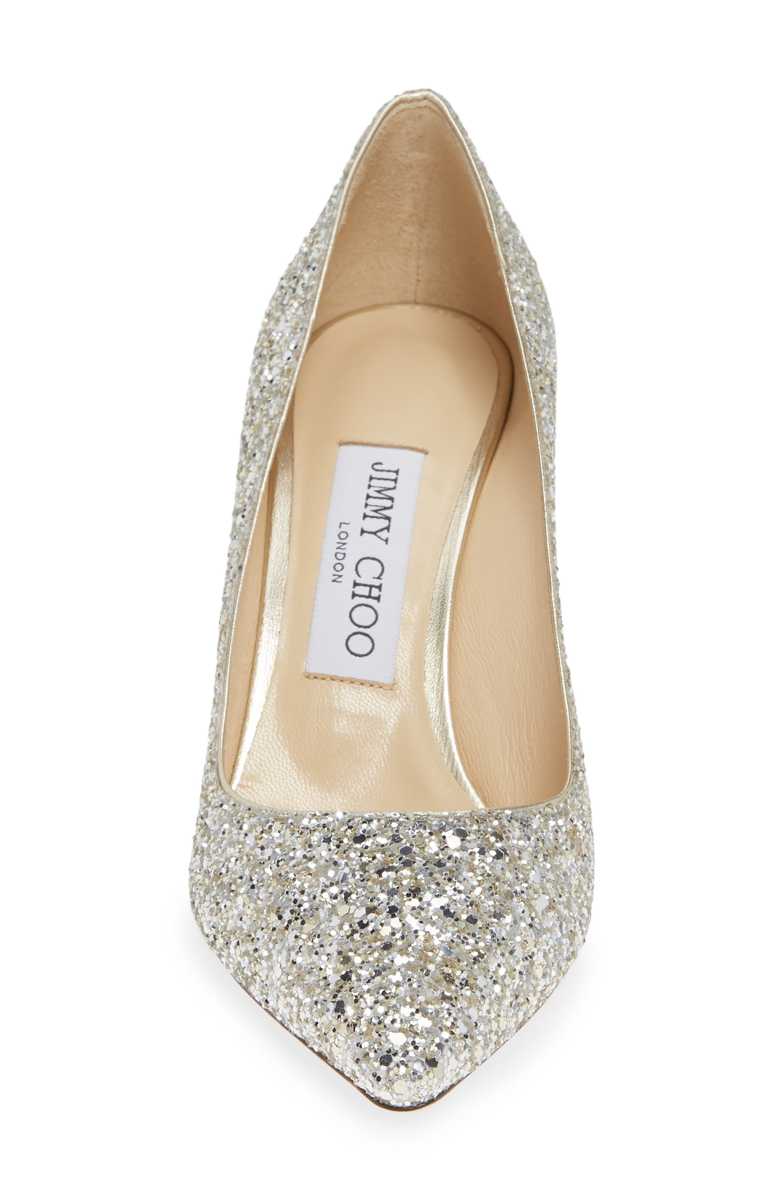 Jimmy Choo Romy Glitter Pointed Toe Pump, Alternate, color, 