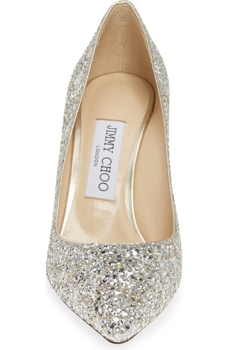 Jimmy Choo Romy Glitter Pointed Toe Pump, Alternate, color,
