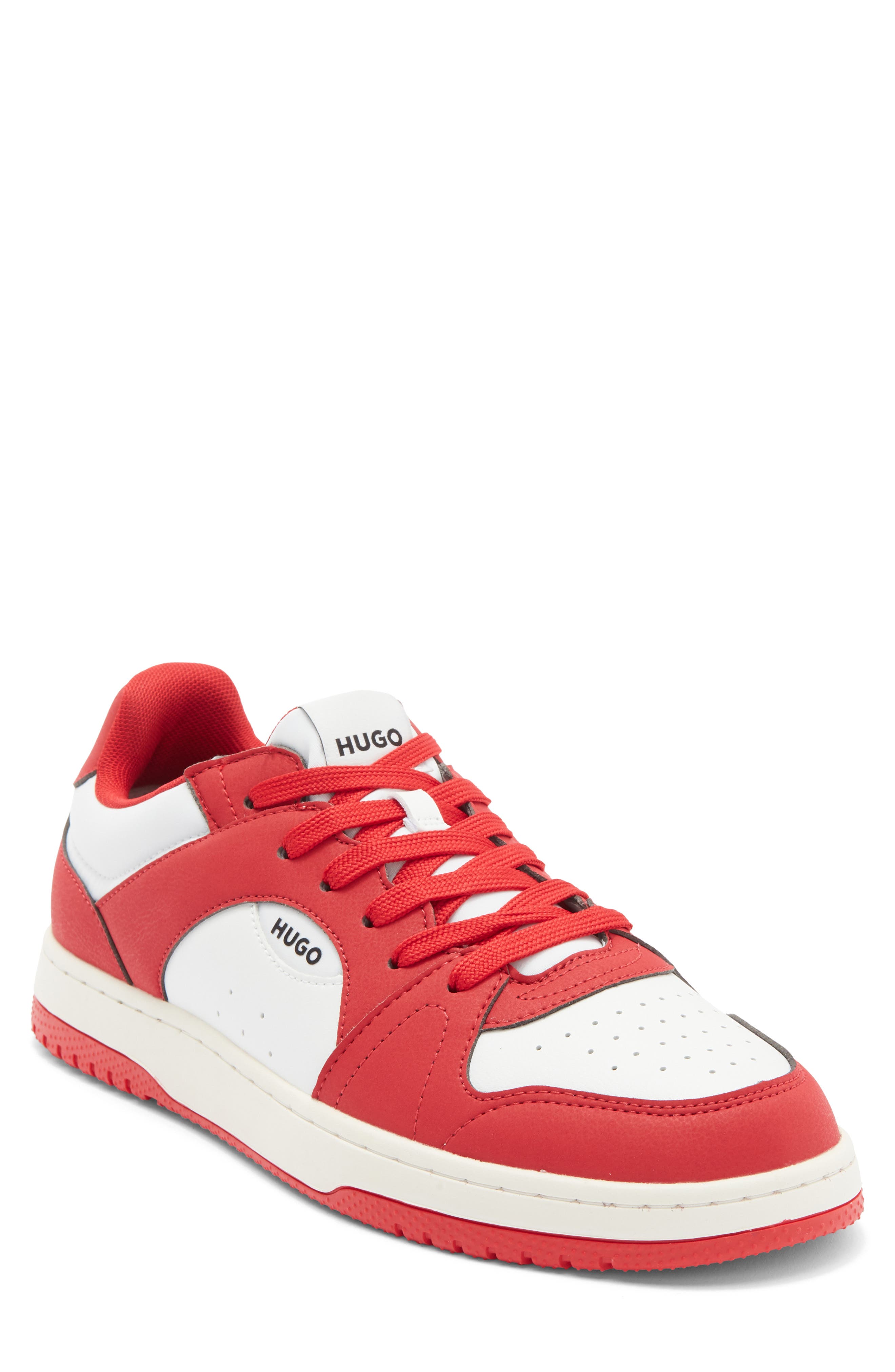 BOSS Hadrain Tenn Sneaker, Main, color, Open Red
