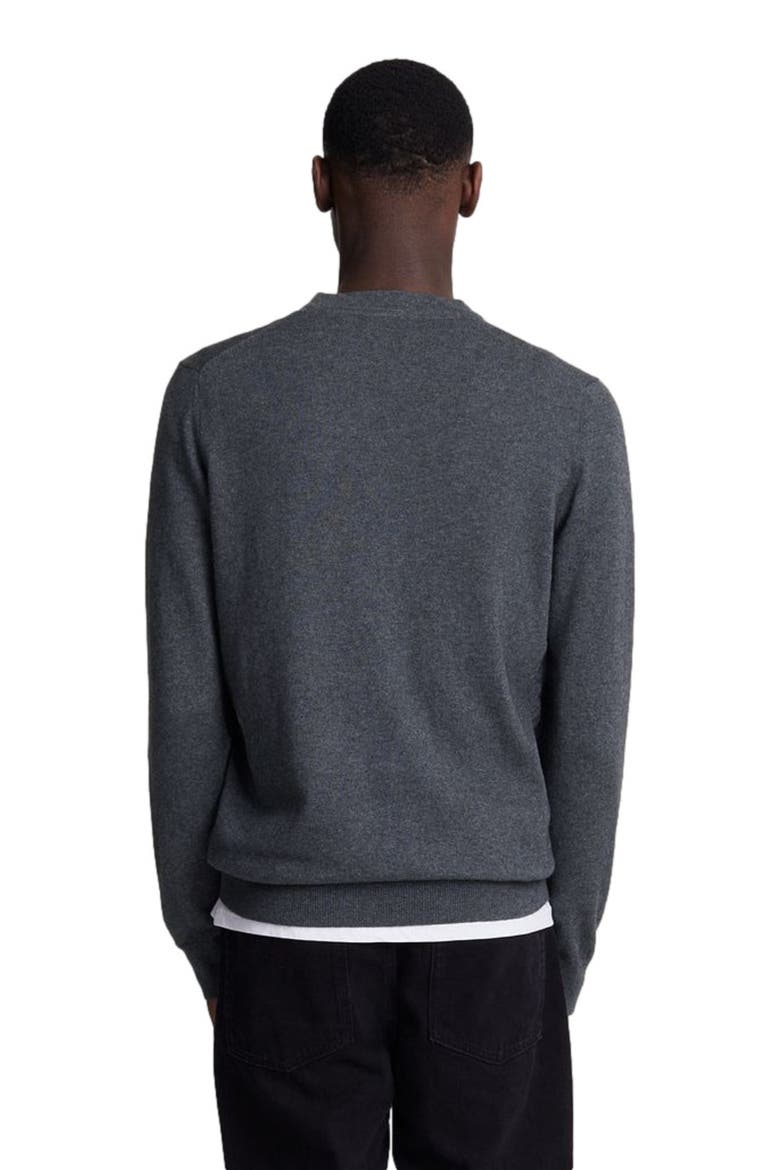 Cotton Merino Crew Neck Sweater, Alternate, color, Charcoal Marl
