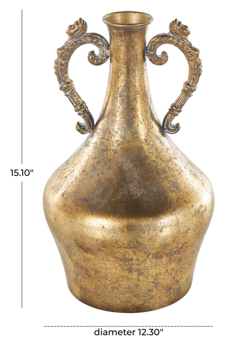 VIVIAN LUNE HOME Golden Metal Vase, Alternate, color,
