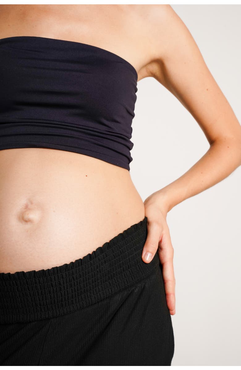 Nom Maternity Super Soft Rib Maternity Pants, Alternate, color, Black