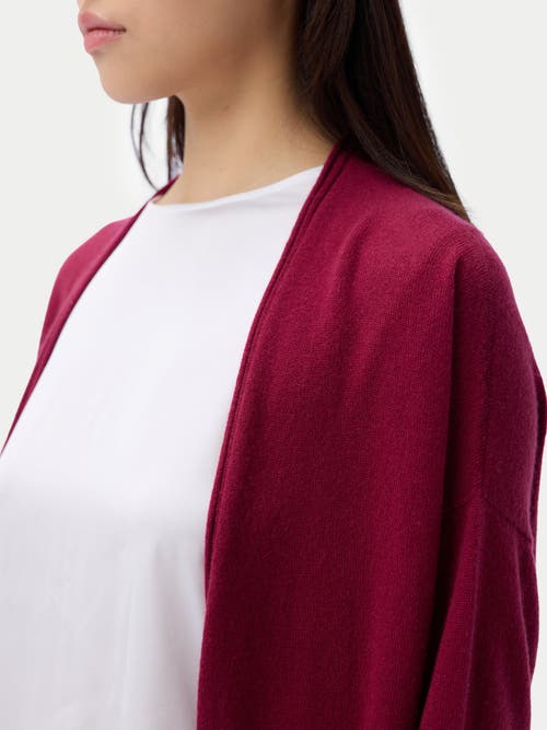 Gobi Mongolian Cashmere 3d Longline Cardigan In Pink