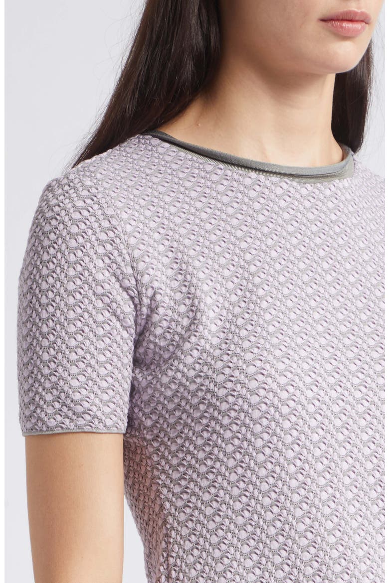 Geometric Jacquard Jersey Tee, Alternate, color, LILAC