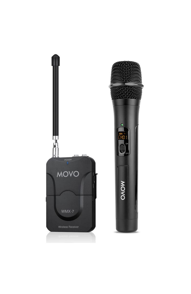 MOVO WMX-7-TH-RX VHF Handheld Wireless Microphone System for Cameras, Main, color, Black