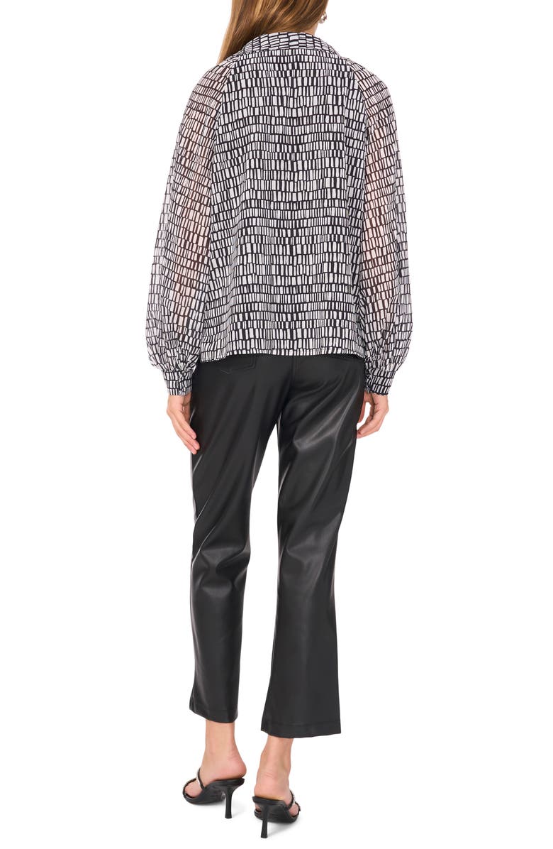 Vince Camuto Collared Popover Top, Alternate, color, Rich Black