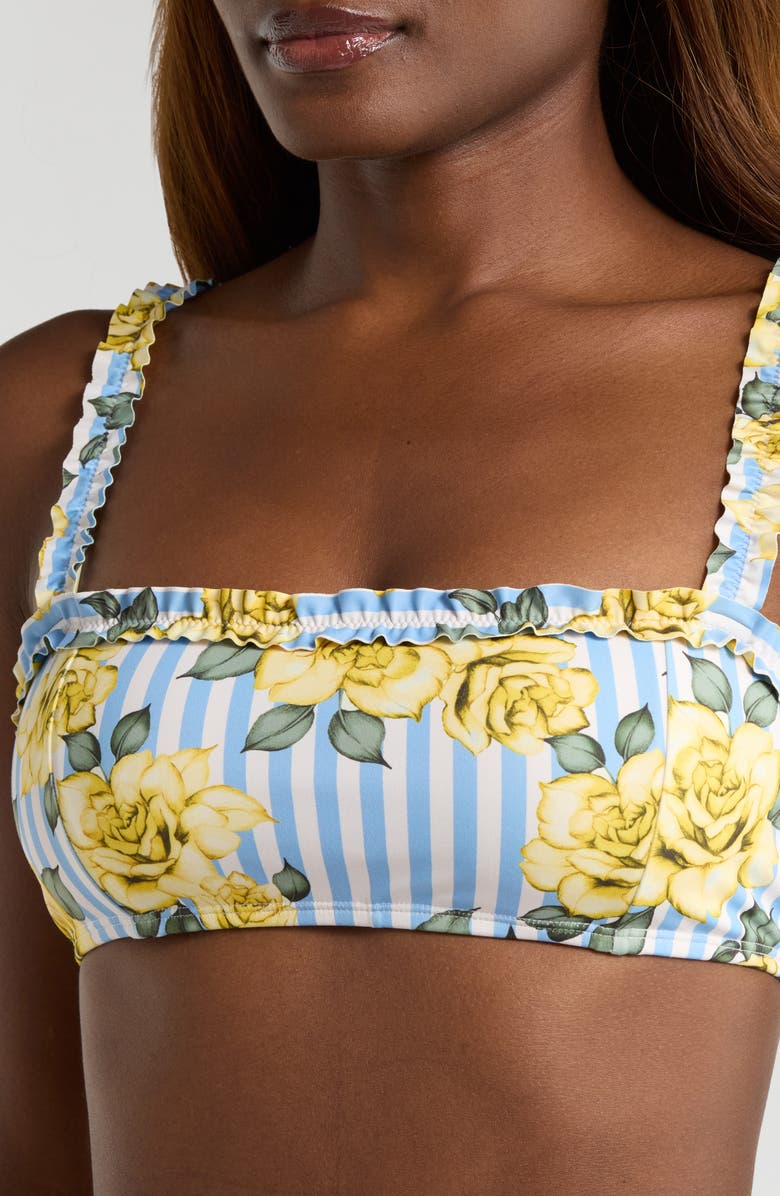 Hutch Ruffle Trim Bikini Top, Alternate, color, Yellow Rose
