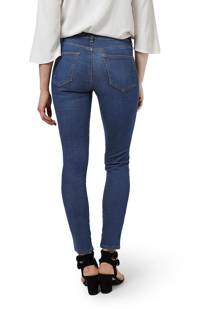 Topshop Leigh High Waist Skinny Jeans, Alternate, color, 