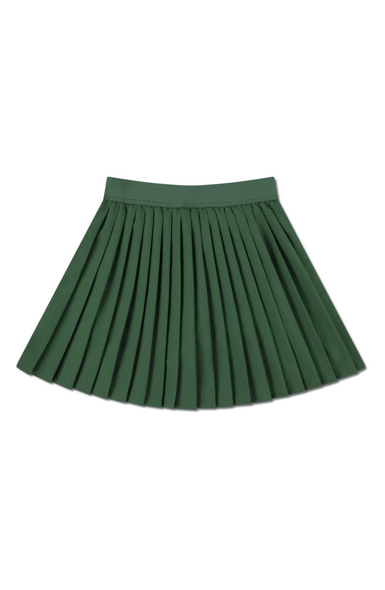 Lacoste Kids' Pleated Logo Sport Pleated Skirt, Alternate, color, Vert