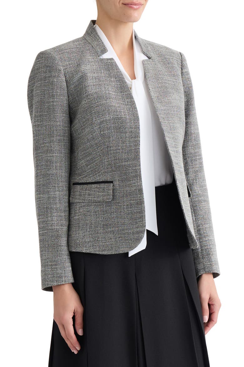 Tweed Jacket, Alternate, color, BLACK/ VANILLA ICE