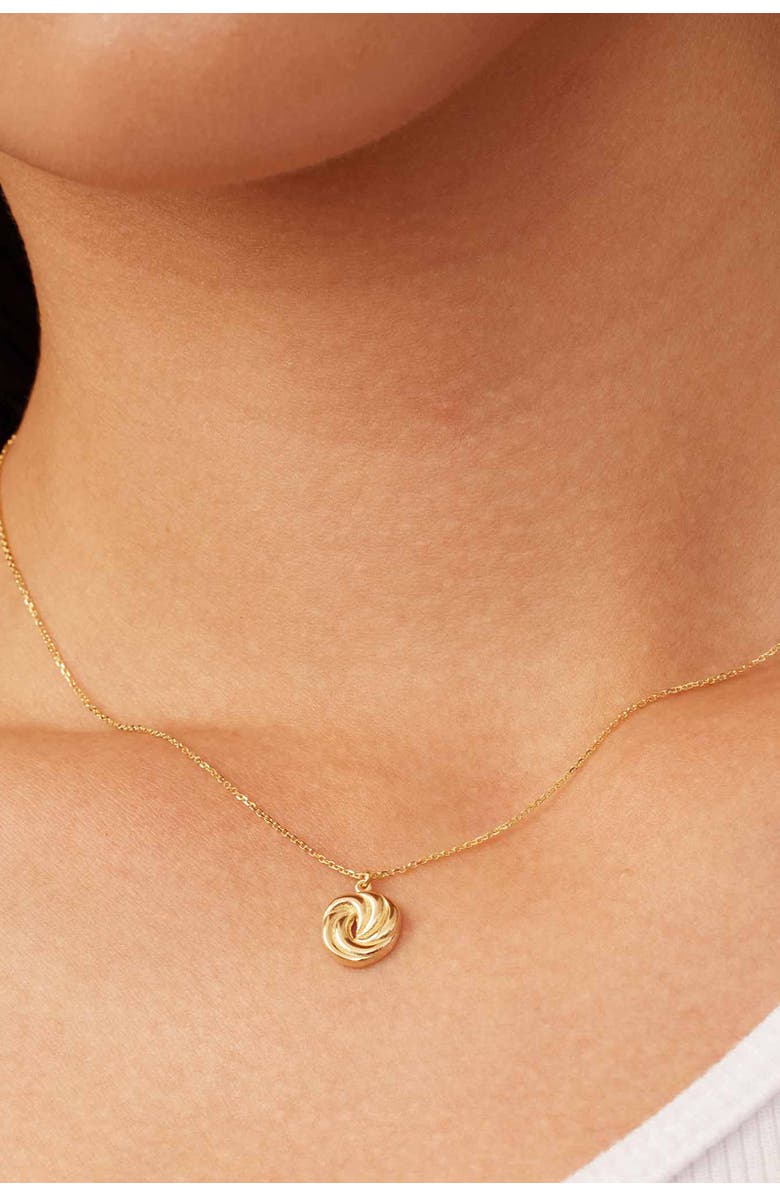 Oradina 14K Yellow Gold Infinite Love Pendant Necklace, Alternate, color, Yellow Gold