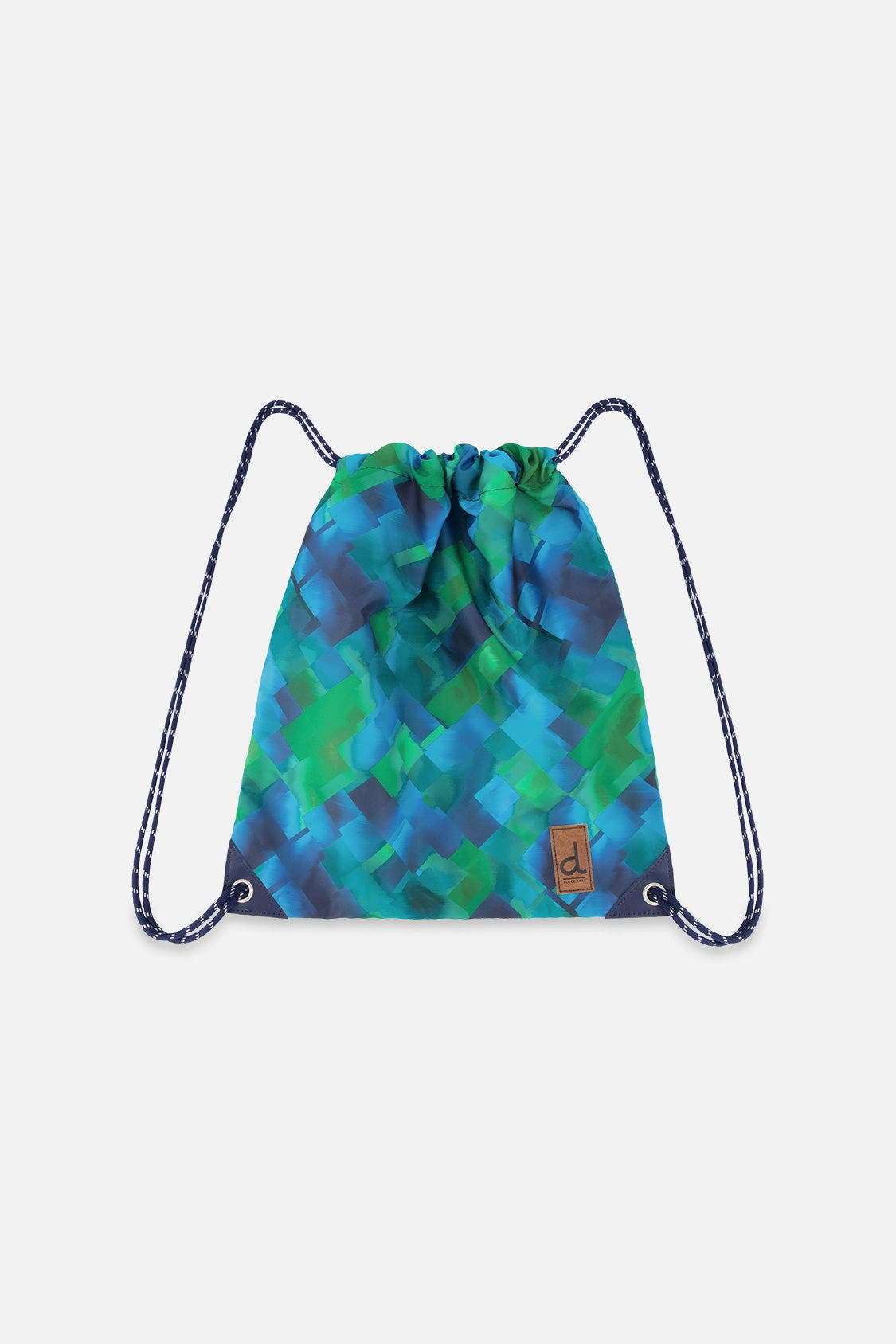 Diamond Sporty Durable Everyday Drawstring Bag, Main, color, Blue Diamond Print