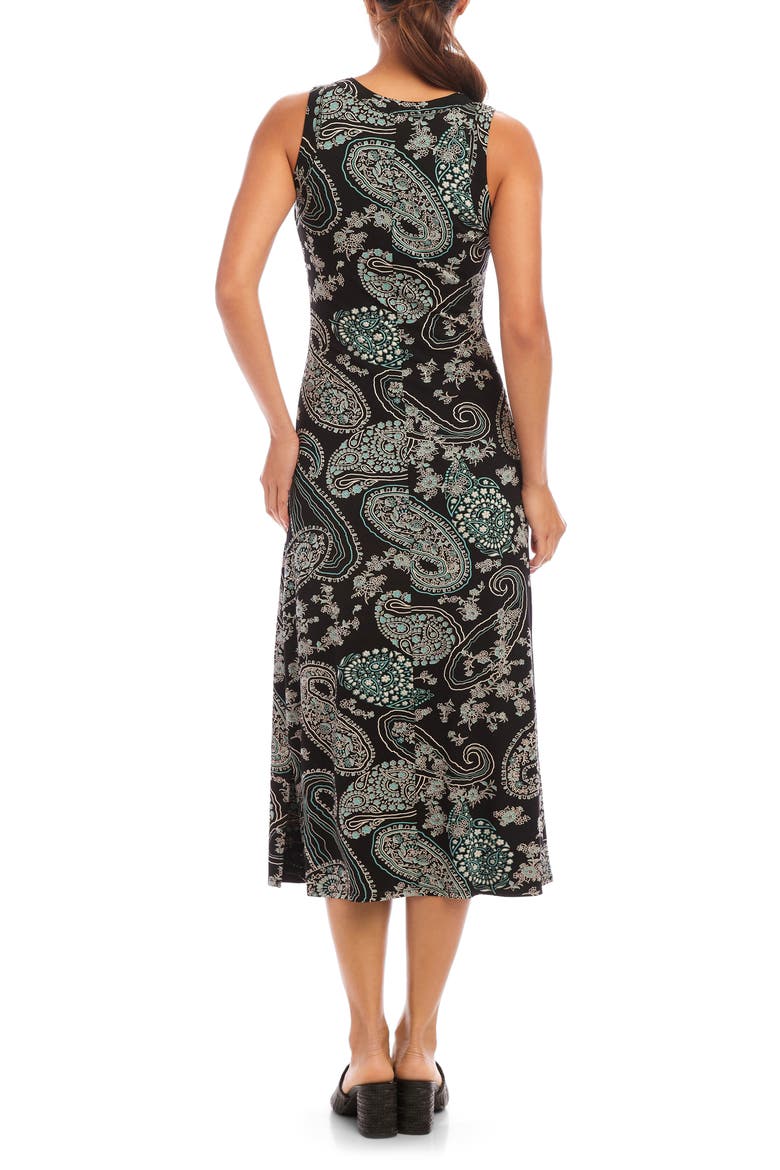 Paisley Print Sleeveless Jersey Midi Dress, Alternate, color, PAISLEY