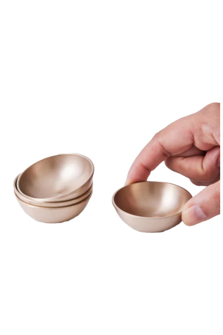 Luxe Kansa Dip Bowl Set of 4, Main, color, Bronze