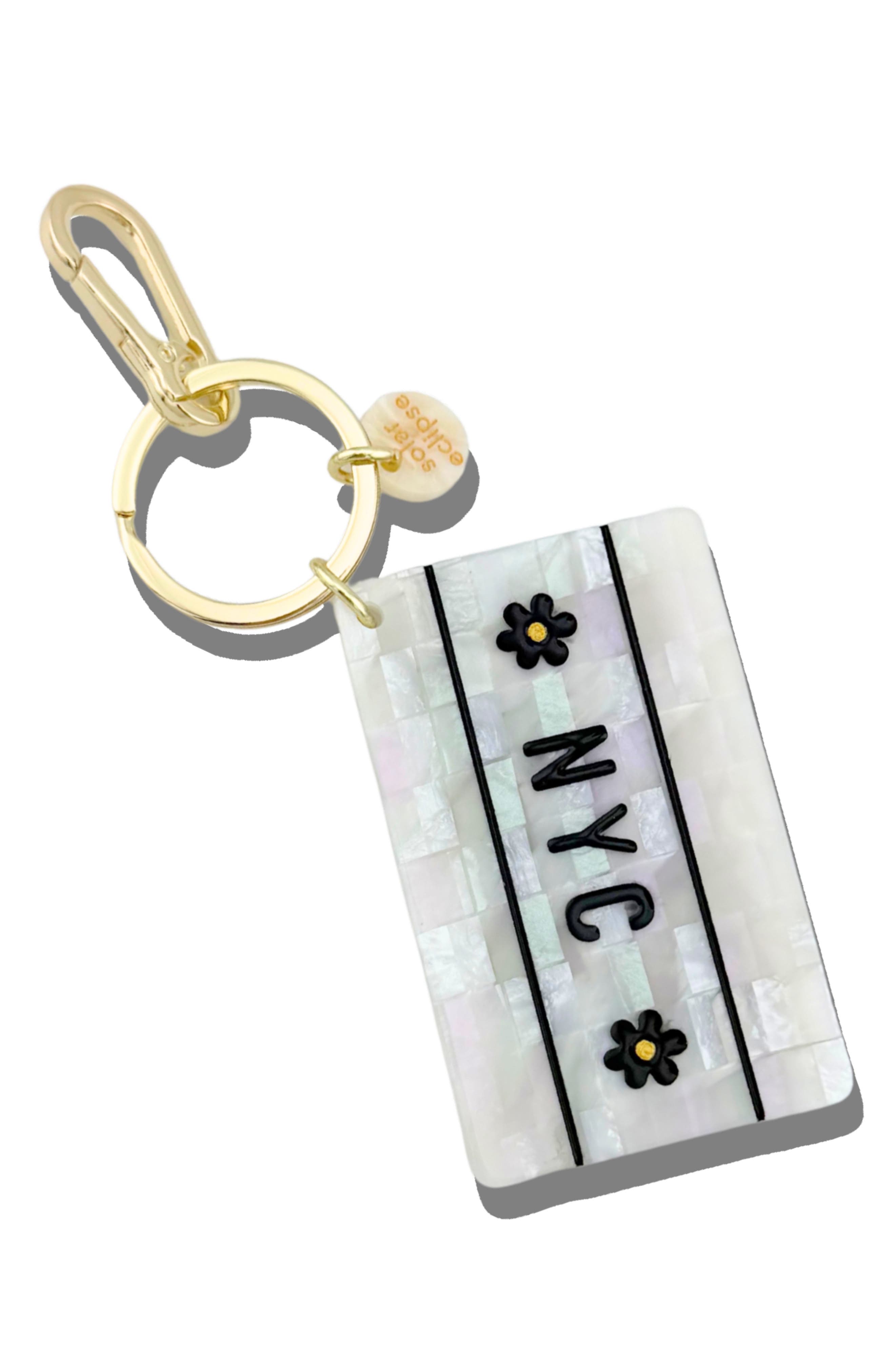 NYC Mosaic Bag Charm, Main, color, WHITE