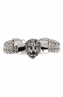 Lion Head Station Bracelet