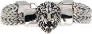 HMY JEWELRY Lion Head Station Bracelet
