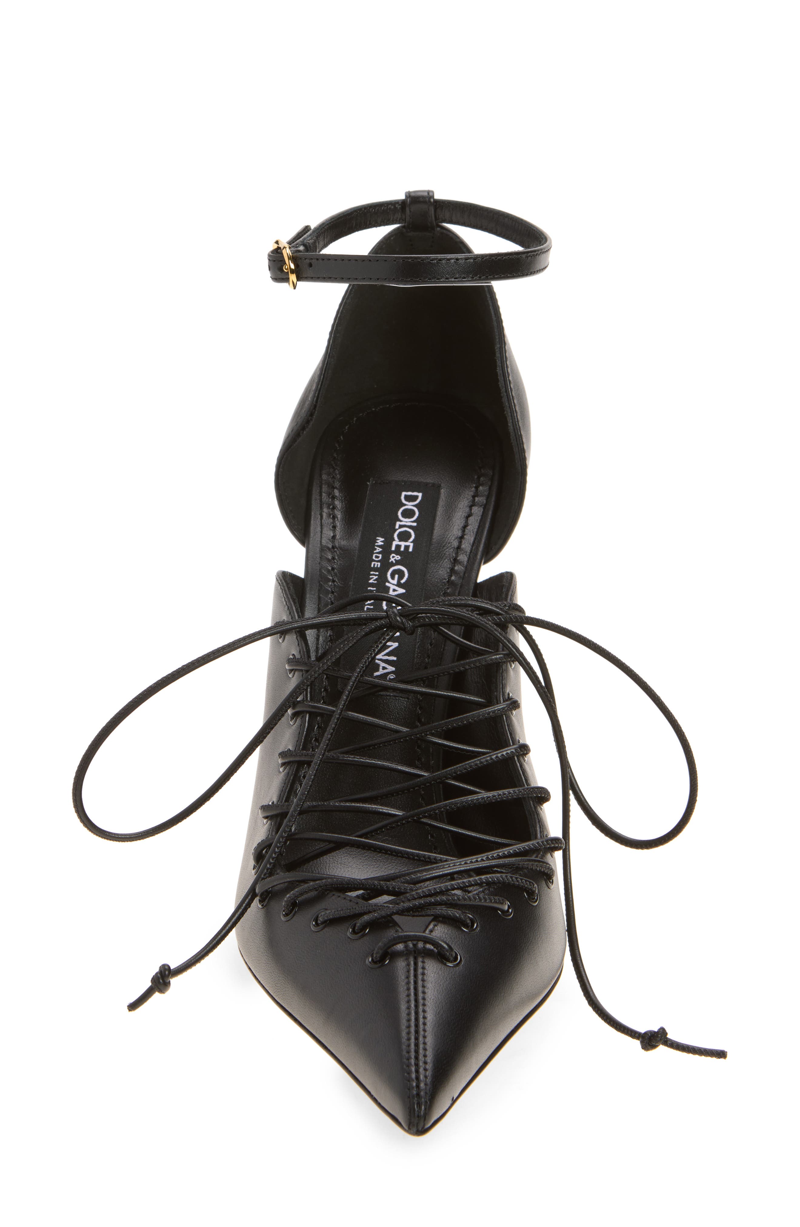Cardinale Lace-Up Ankle Strap Pump, Alternate, color, NERO