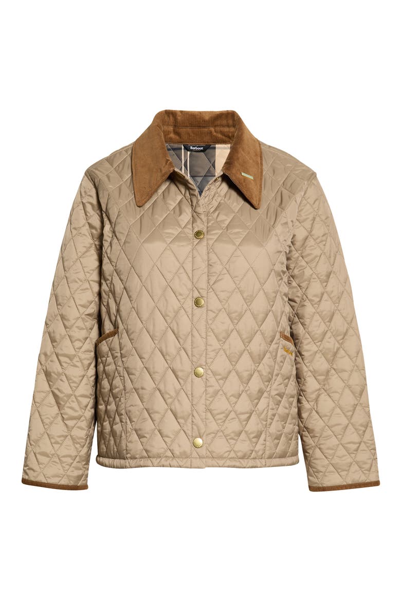 Icons Cropped Liddesdale Quilted Jacket, Alternate, color, LIGHT TRENCH/ BIRCHWOOD