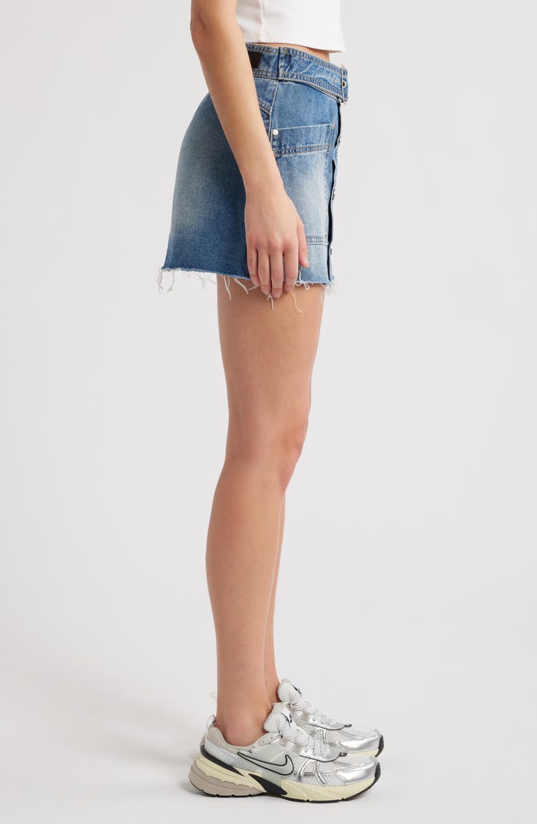 PTCL Sierra Belted Denim Miniskirt, Alternate, color, Indigo