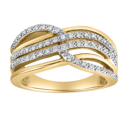 Elaris Wave 0.25 Ct 10K Gold Diamond Ring