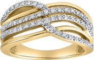 LuvMyJewelry Elaris Wave 0.25 Ct 10K Gold Diamond Ring