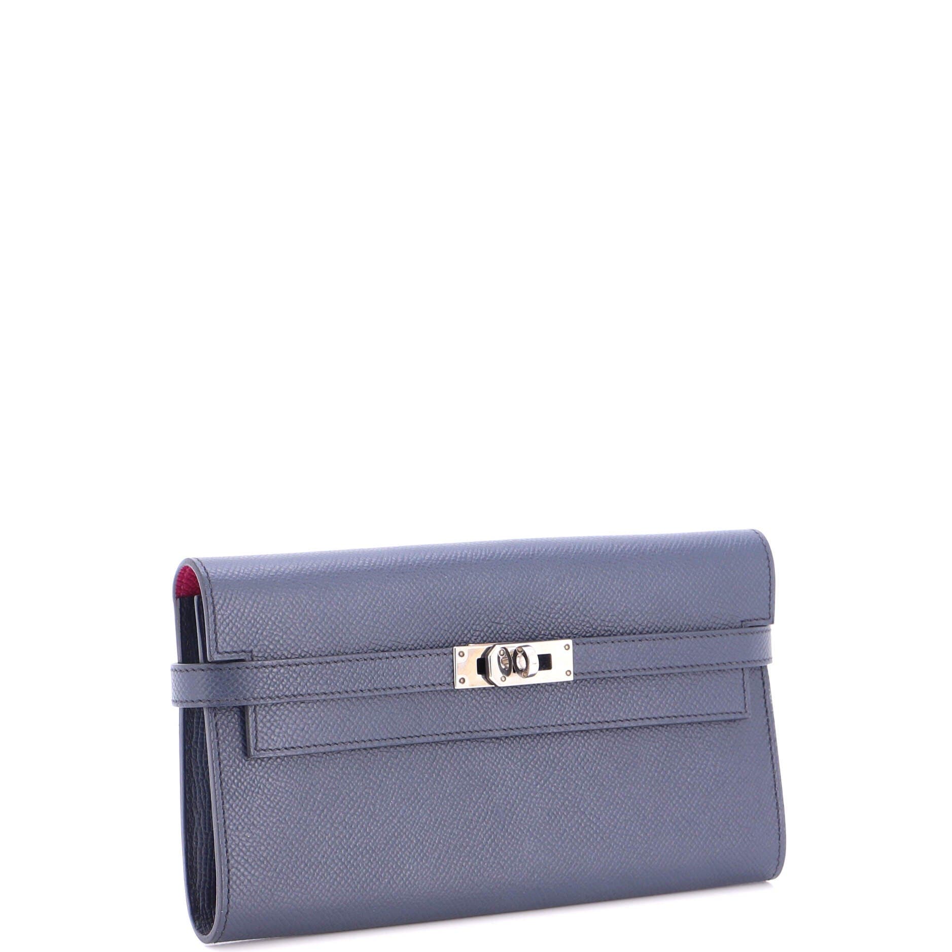 Kelly Wallet Verso Epsom Long, Alternate, color, Blue