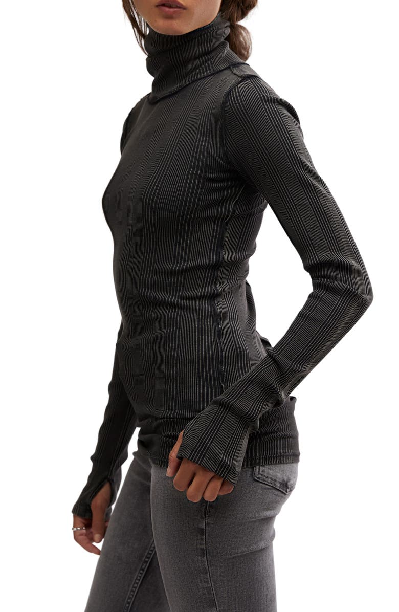 Free People Brynn Turtleneck Rib Top, Alternate, color, 