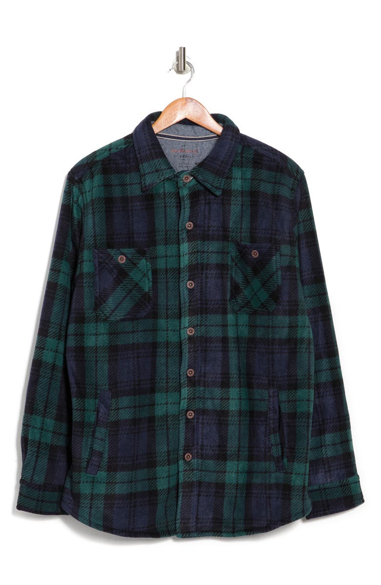 Weatherproof<sup>®</sup> weatherproof Plaid Print Polar Fleece Bonded Shacket, Alternate, color, 