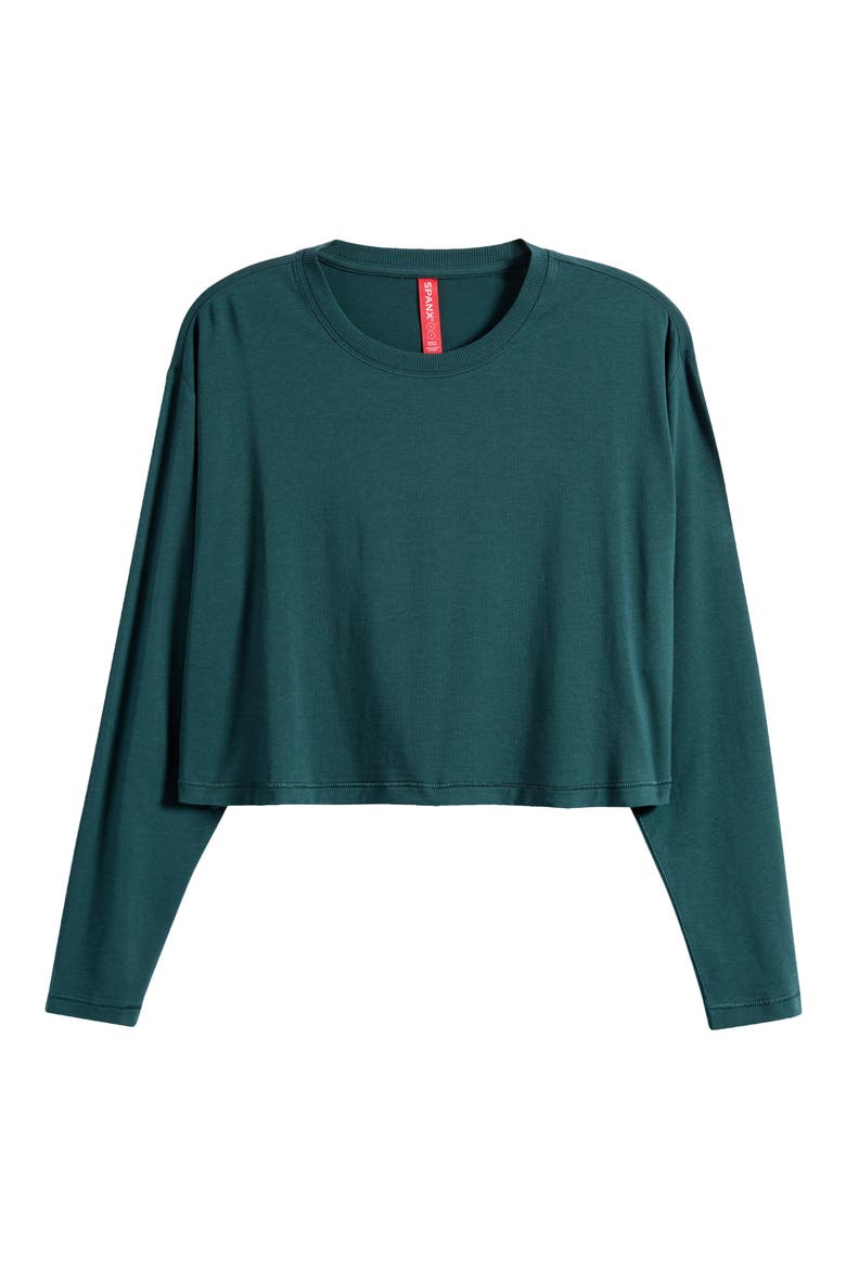 Supernatural Long Sleeve Crop T-Shirt, Alternate, color, MERIDIAN