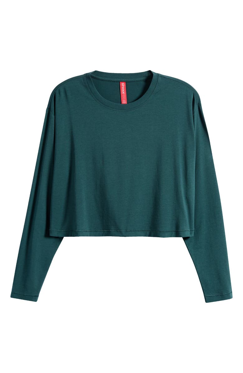 SPANX<sup>®</sup> Supernatural Long Sleeve Crop T-Shirt, Alternate, color, Meridian
