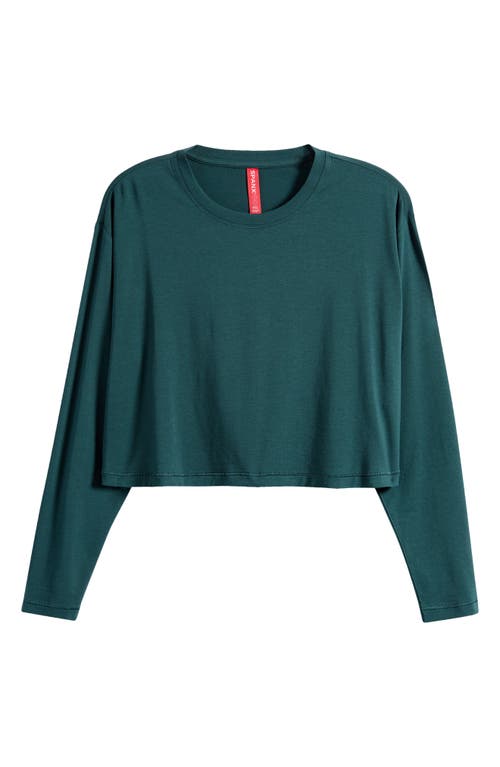 Spanx ® Supernatural Long Sleeve Crop T-shirt In Green