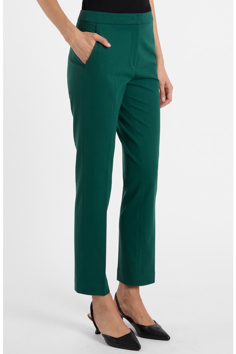 Ranna Cropped Pant in Soft Stretch Crepe, Alternate, color, Evergreen