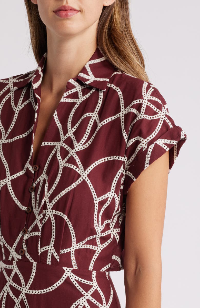 Mila Mae Tiered Cotton Maxi Shirtdress, Alternate, color, 