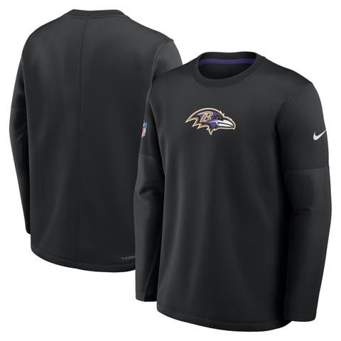 Men's Nike Black Baltimore Ravens Sideline Coaches Team Present Midweight Therma-FIT Sweatshirt