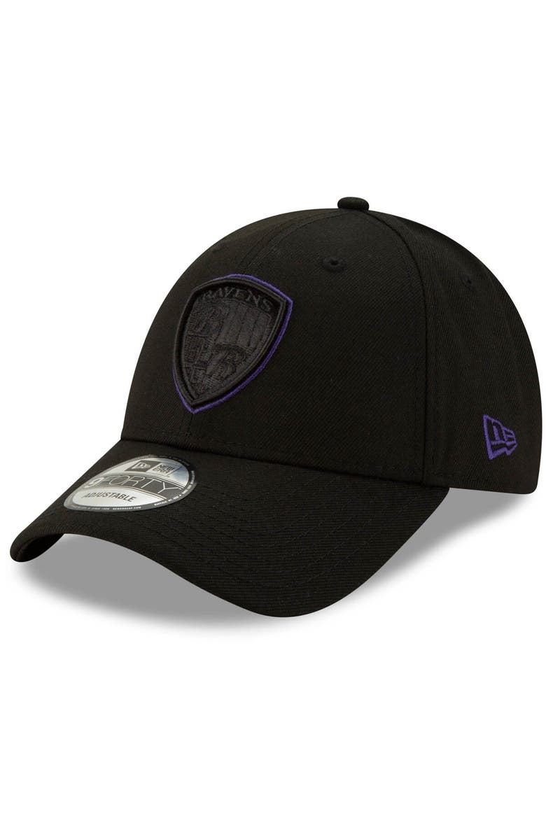 New Era Men's New Era Black Baltimore Ravens Alternate Logo Momentum 9FORTY Adjustable Snapback Hat, Main, color, 