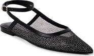 Free People Jules Glitter Mesh Pointed Toe Ankle Strap Flat