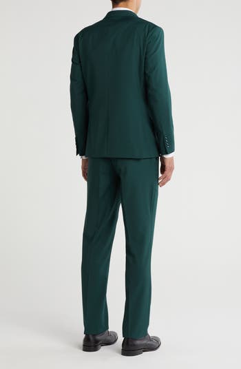 Slim Fit Solid Double Breasted Suit